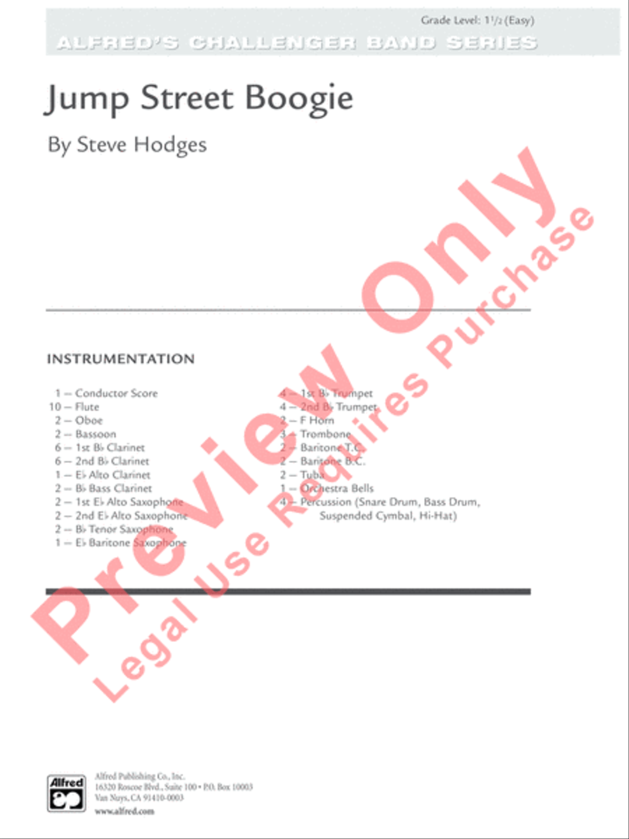 Jump Street Boogie Jump Street Boogie Concert Band scores gallery preview page 2