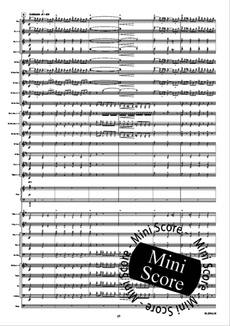 Piano Concerto opus 16 A Minor Concert Band scores gallery preview page 21