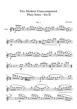 Five Modern Unaccompanied flute Solos - Set II