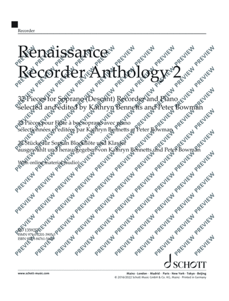 Renaissance Recorder Anthology 2
