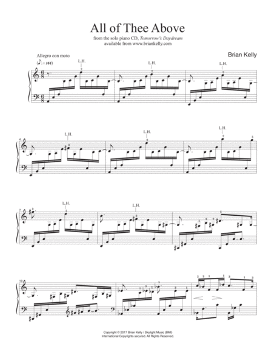 All of Thee Above Piano Solo scores gallery preview page 1
