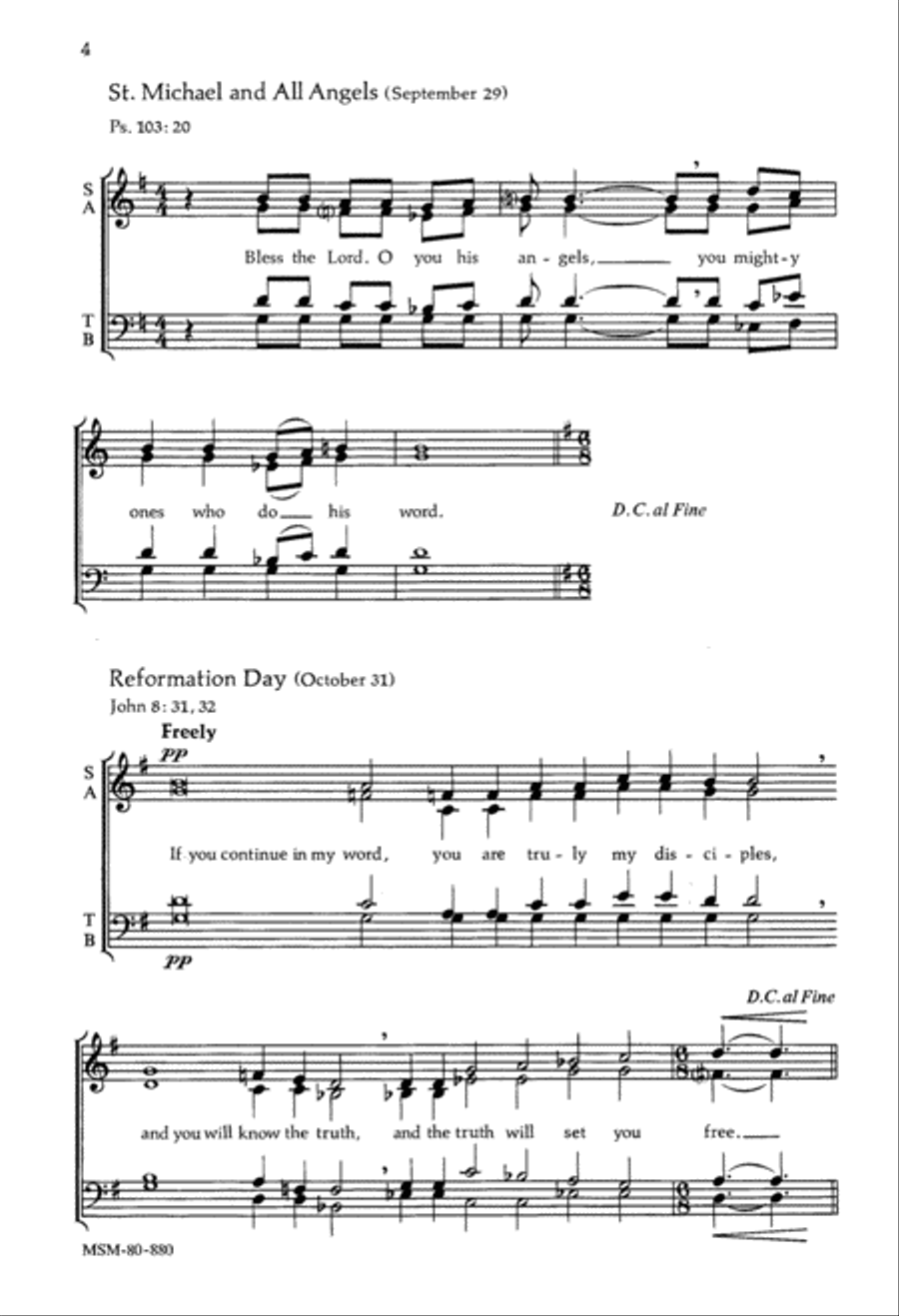 Verses for the Fall Festivals 4-Part scores gallery preview page 3