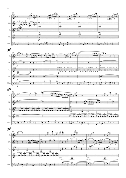 Mozart: Piano Concerto No.21 in C “Elvira Madigan” K467 Mvt.II Andante - wind quintet image number null