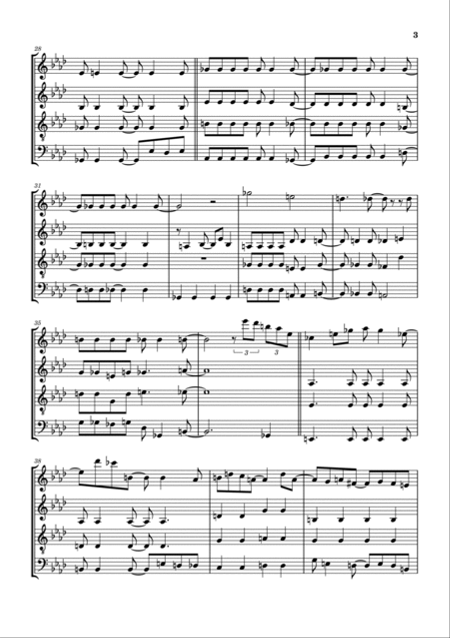 So Long, Frank Lloyd Wright Woodwind Quartet scores gallery preview page 4