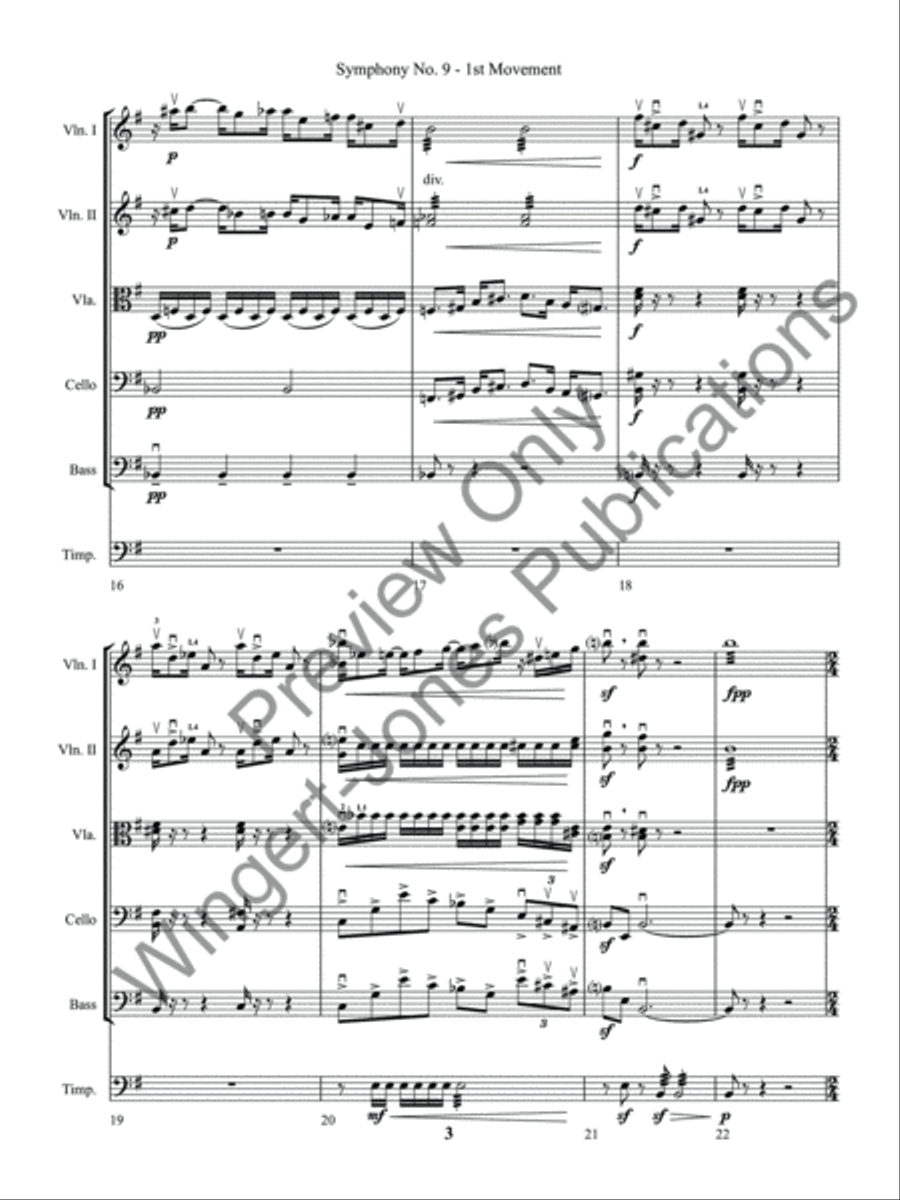 Symphony No. 9 String Orchestra scores gallery preview page 6