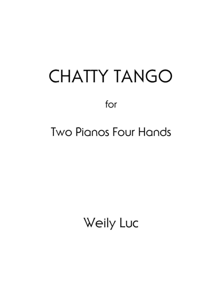 "Chatty Tango" for two pianos four hands image number null
