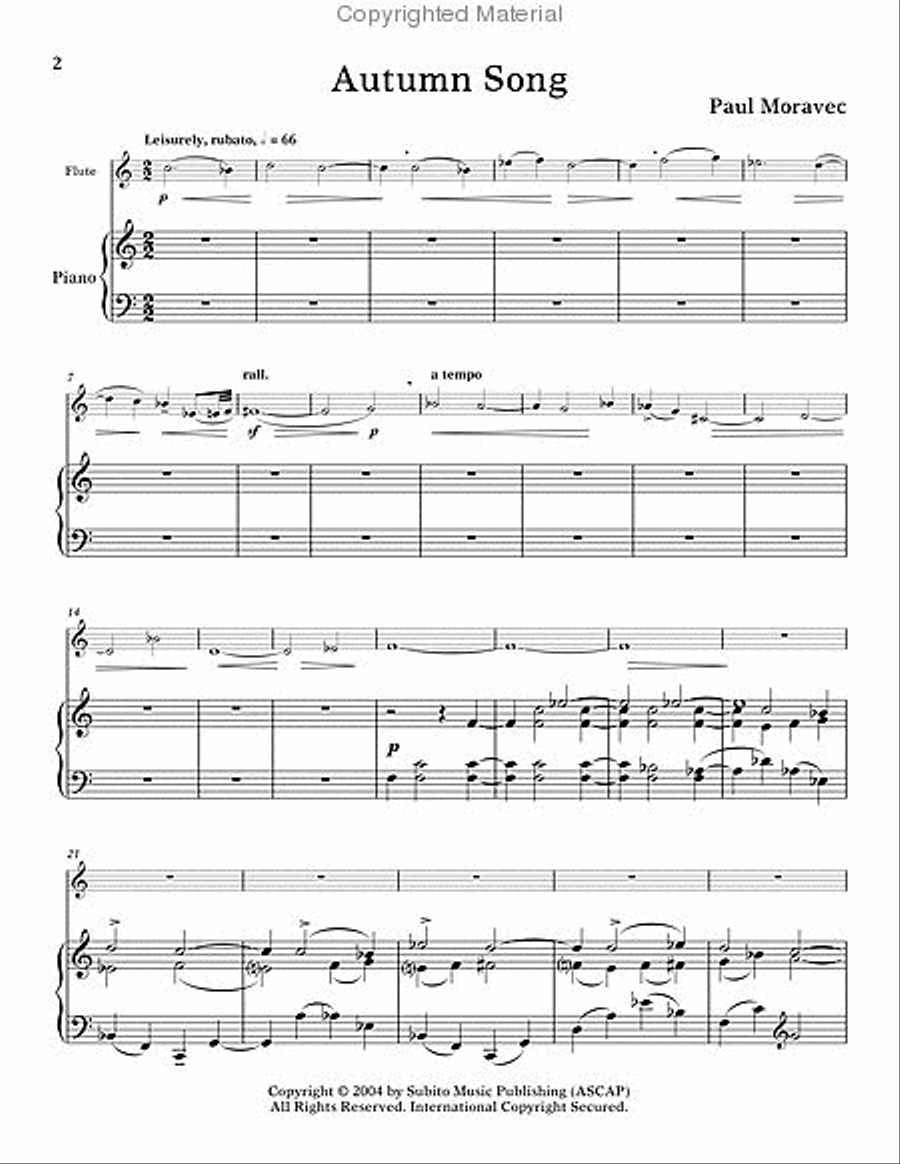Autumn Song Piccolo scores gallery preview page 2