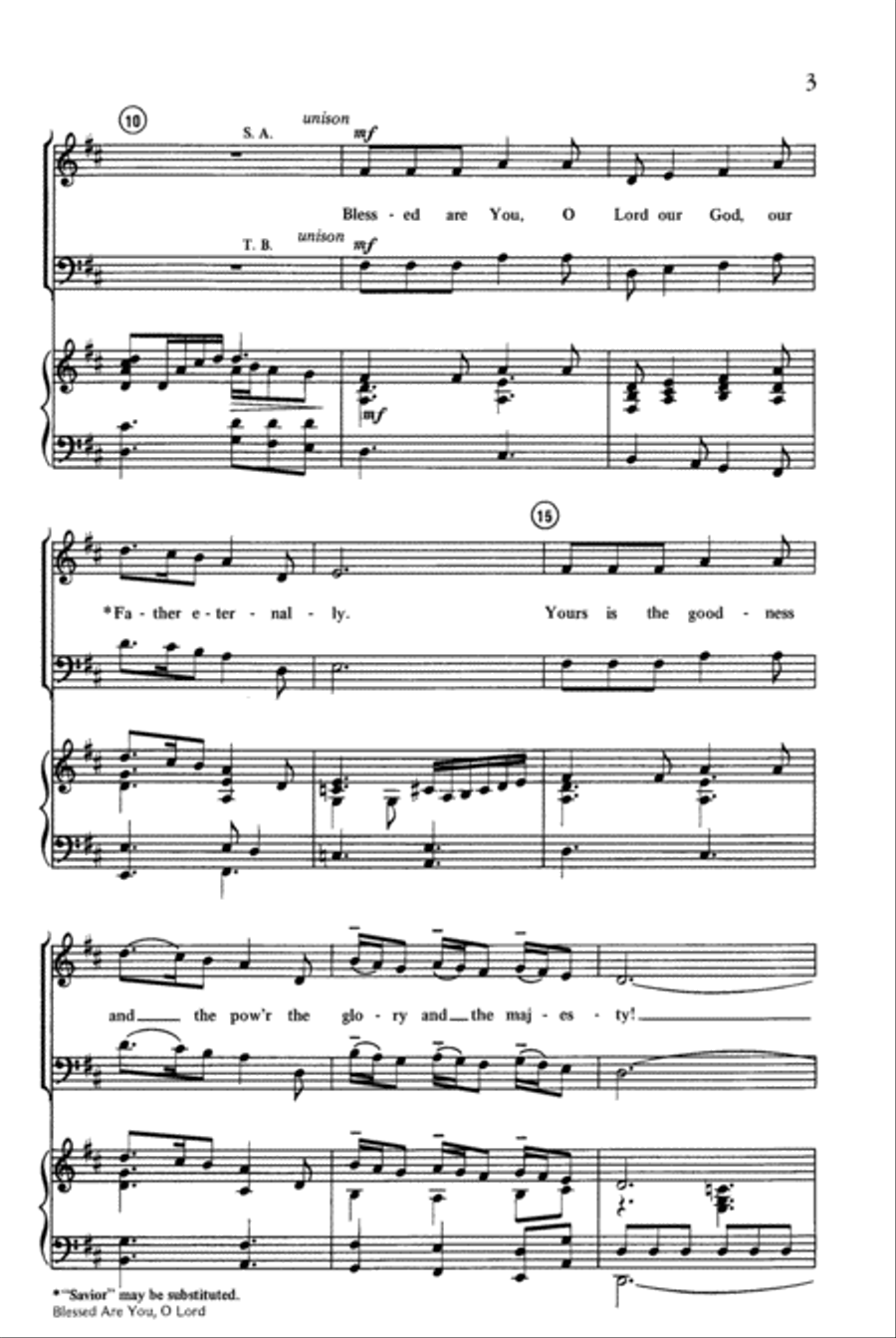 Blessed Are You, O Lord Blessed Are You, O Lord 4-Part scores gallery preview page 3
