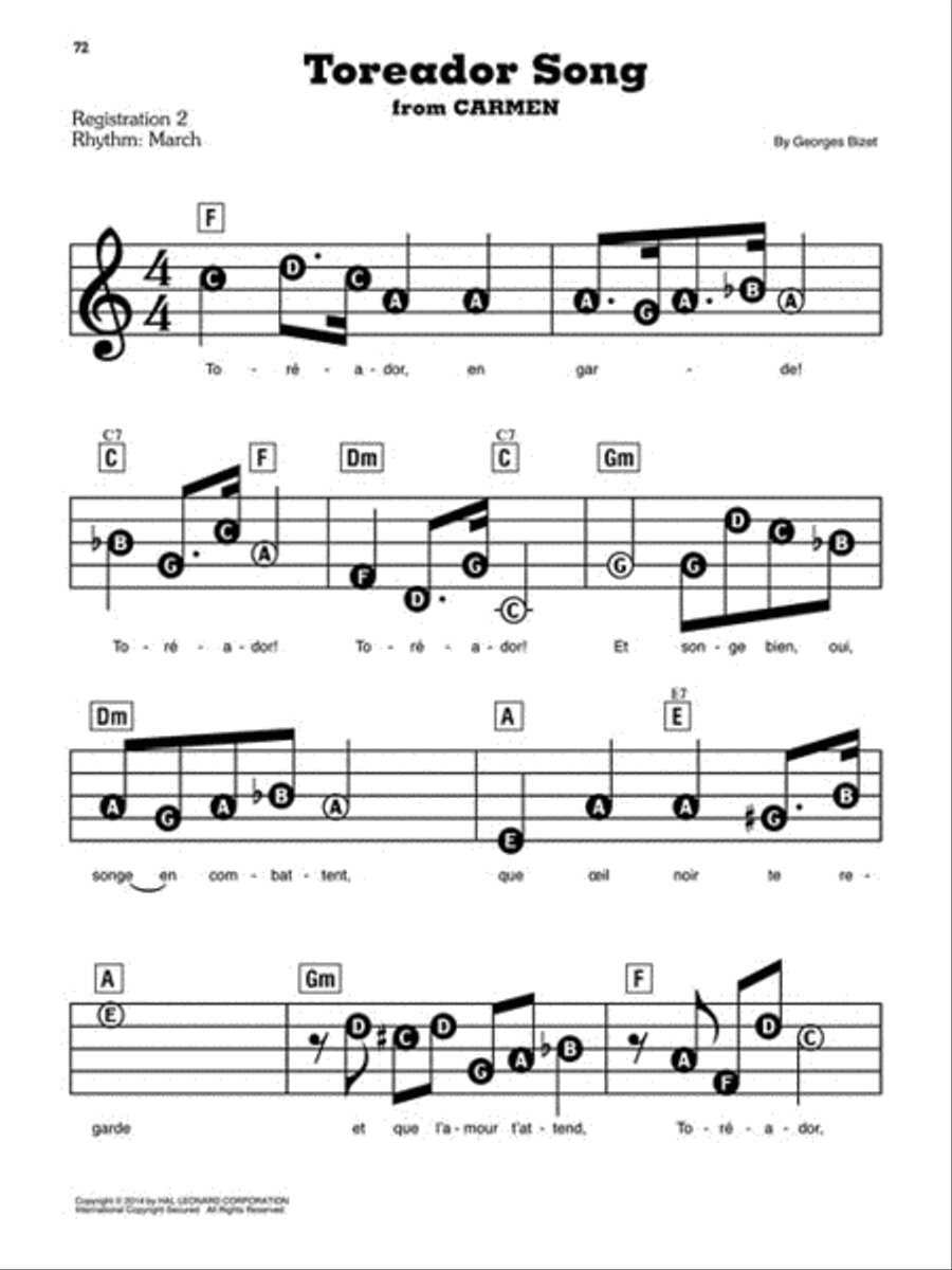 Opera Favorites Electronic Keyboard scores gallery preview page 4