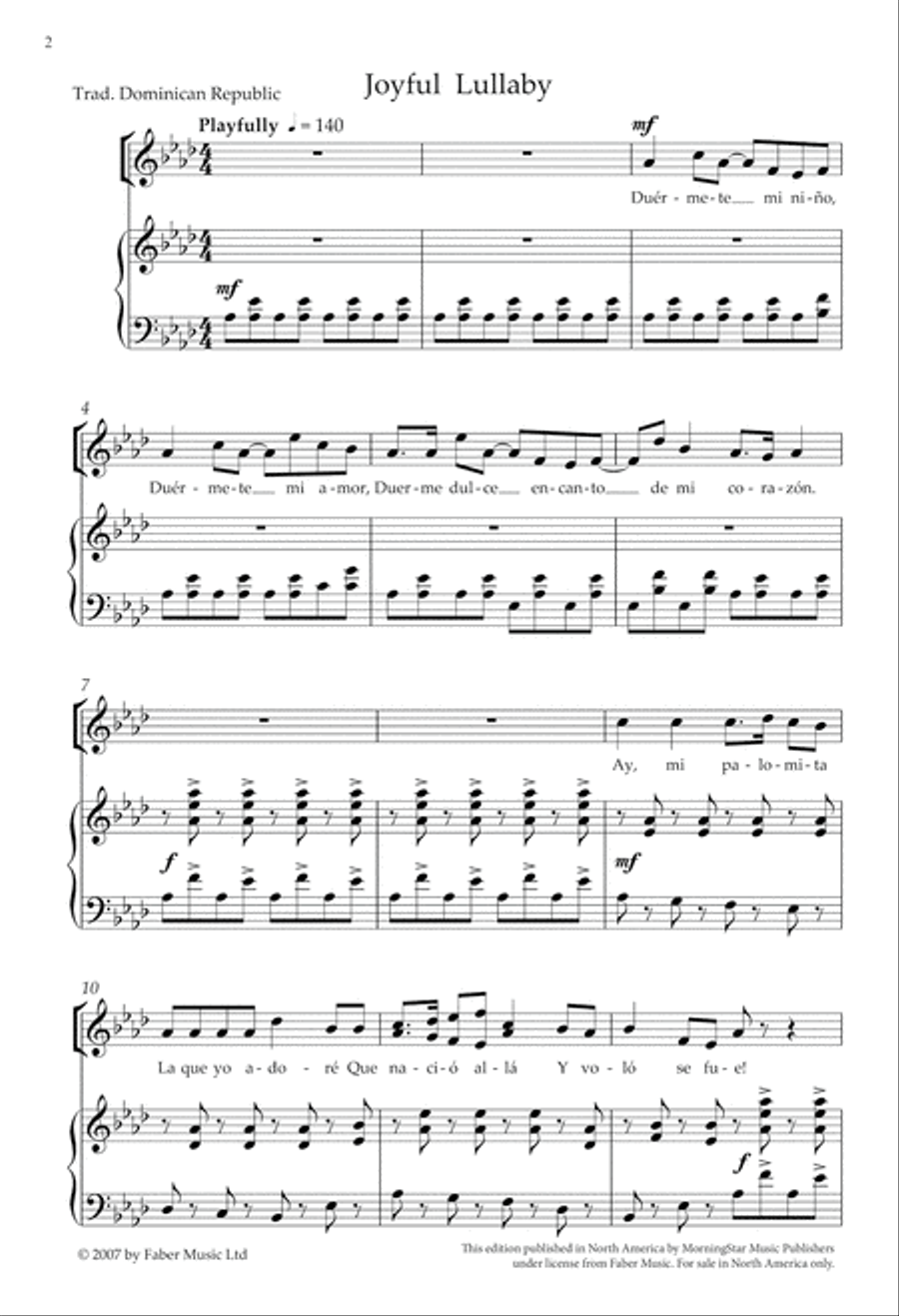Joyful Lullaby Joyful Lullaby SA scores gallery preview page 2