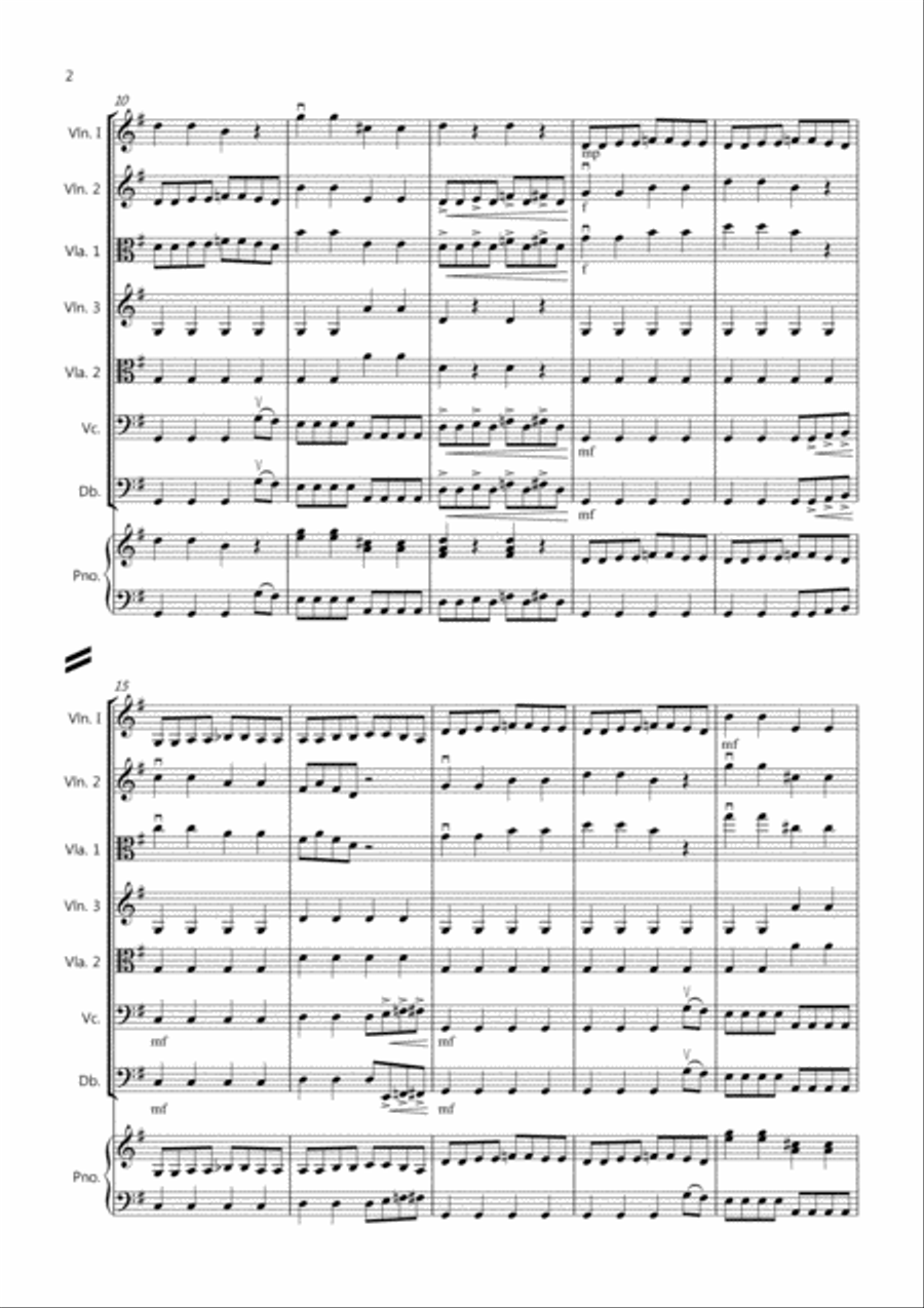 Haydn Rocks! for String Orchestra String Quartet scores gallery preview page 2