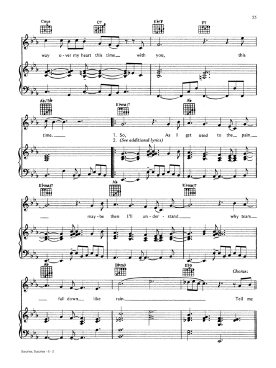 Surprise, Surprise Surprise, Surprise Piano, Vocal, Guitar scores gallery preview page 2