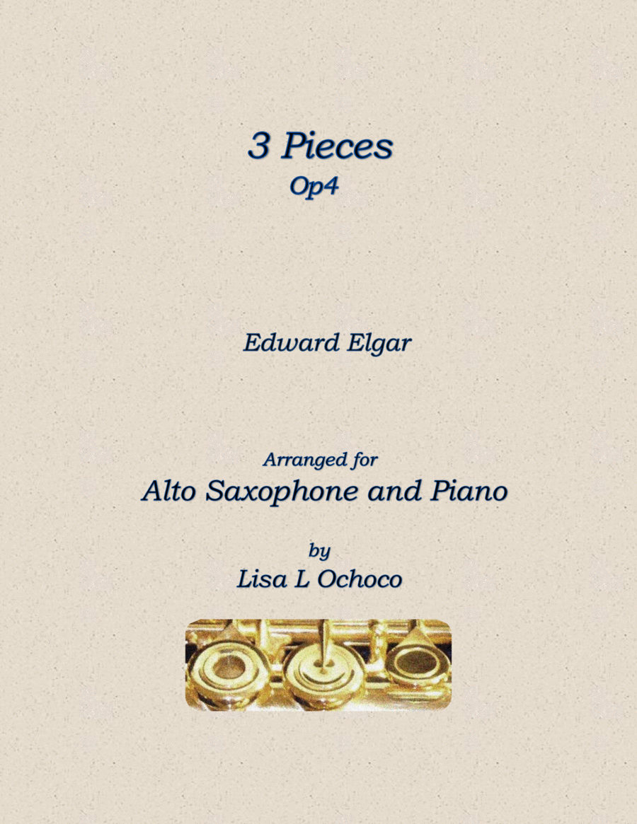 3 Pieces Op4 for Alto Saxophone and Piano image number null