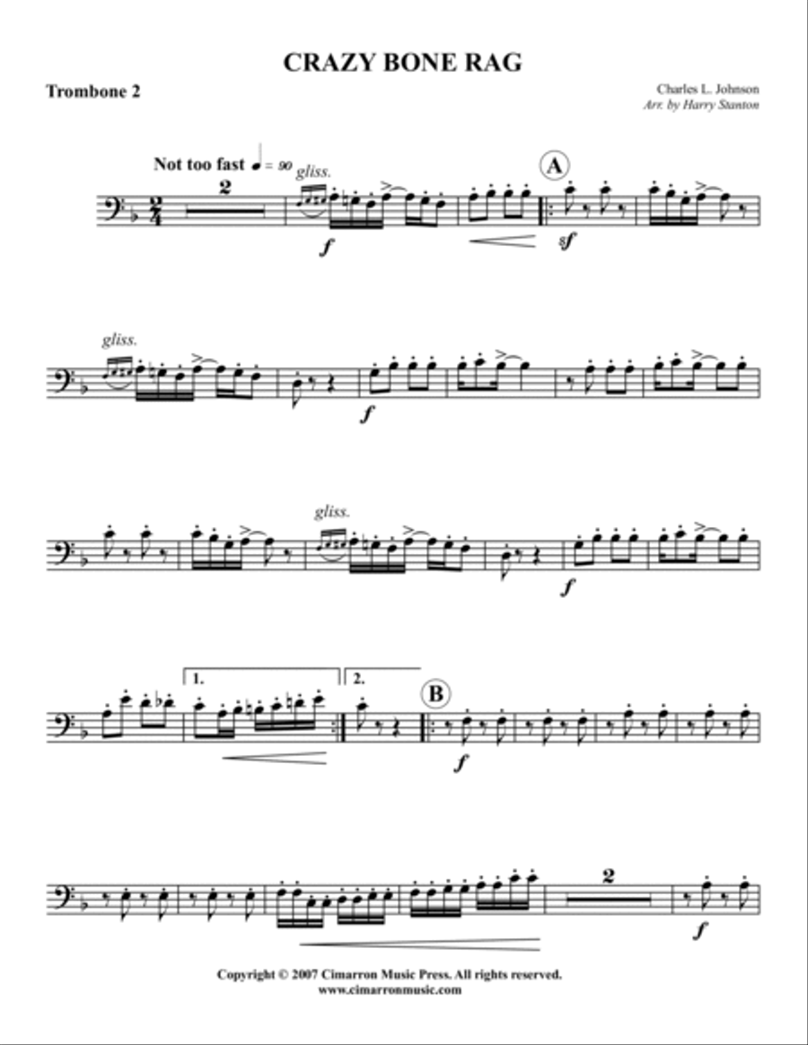 Crazy Bone Rag Trombone Quartet scores gallery preview page 6