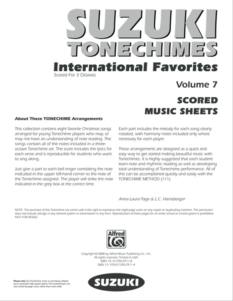 Suzuki Tonechimes Handbell Choir scores gallery preview page 2
