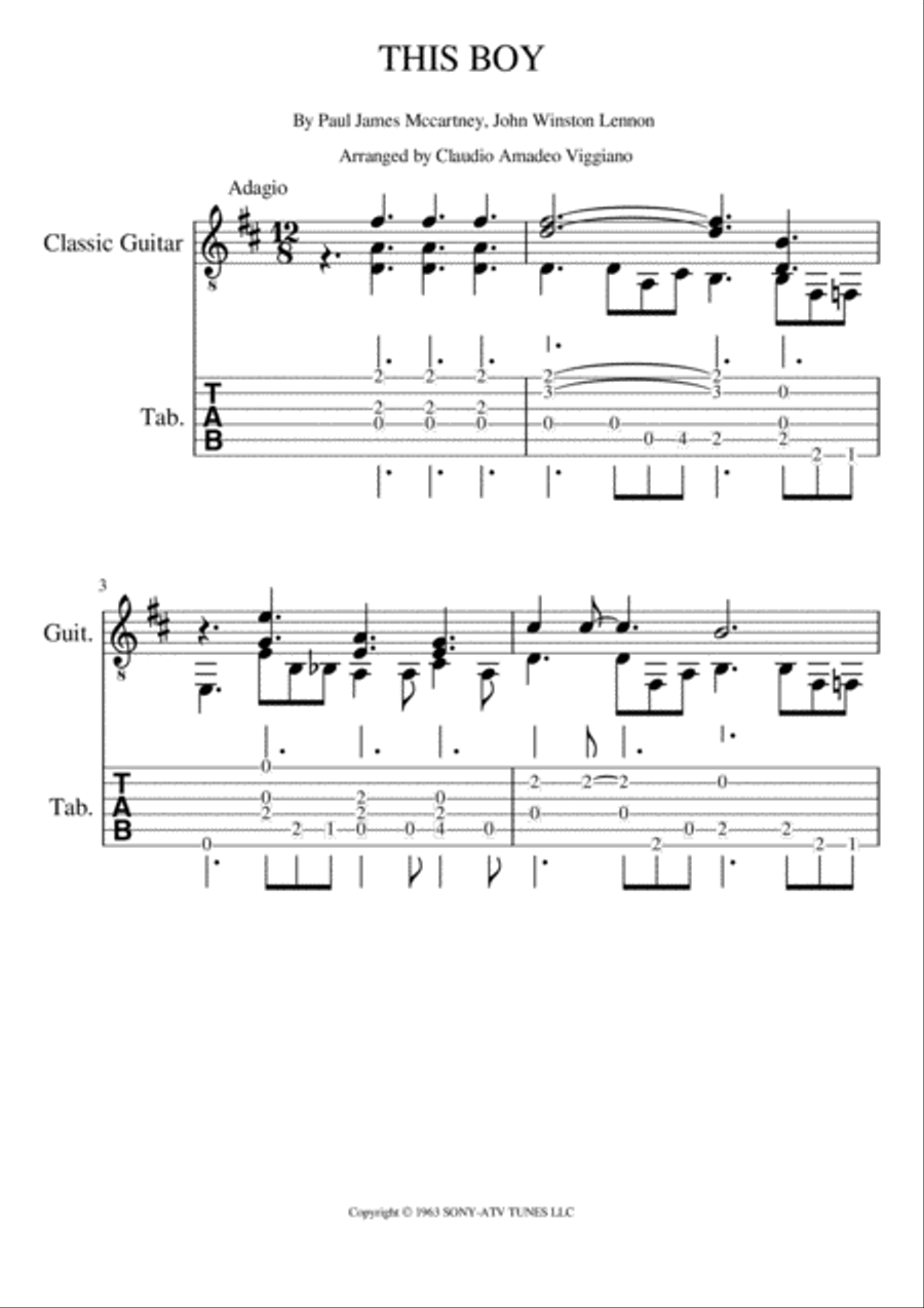This Boy (ringo's Theme) Guitar Tablature scores gallery preview page 2