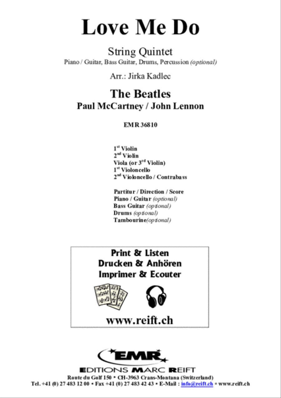 Love Me Do String Quintet scores gallery preview page 2