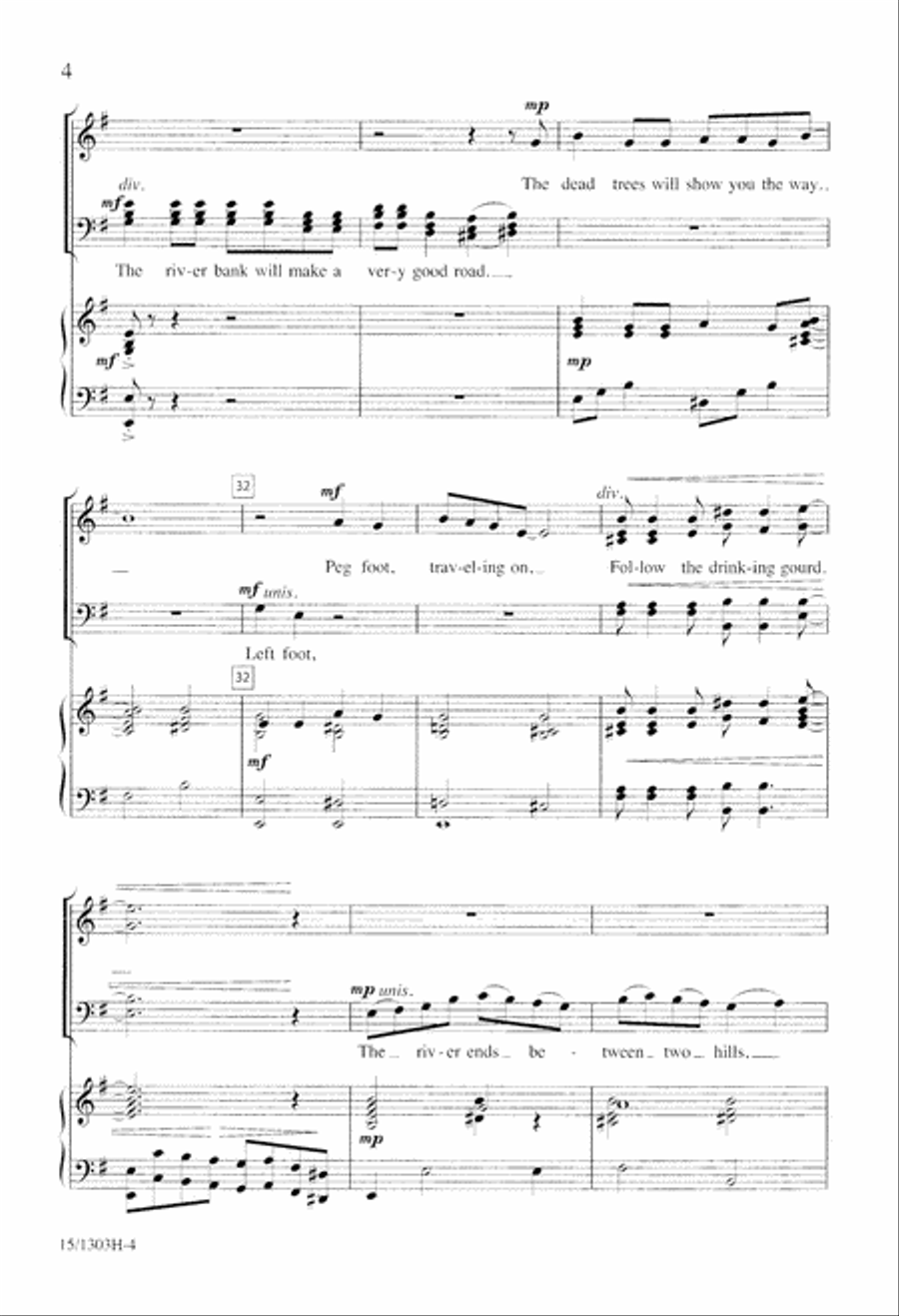 The Drinking Gourd The Drinking Gourd 4-Part scores gallery preview page 4
