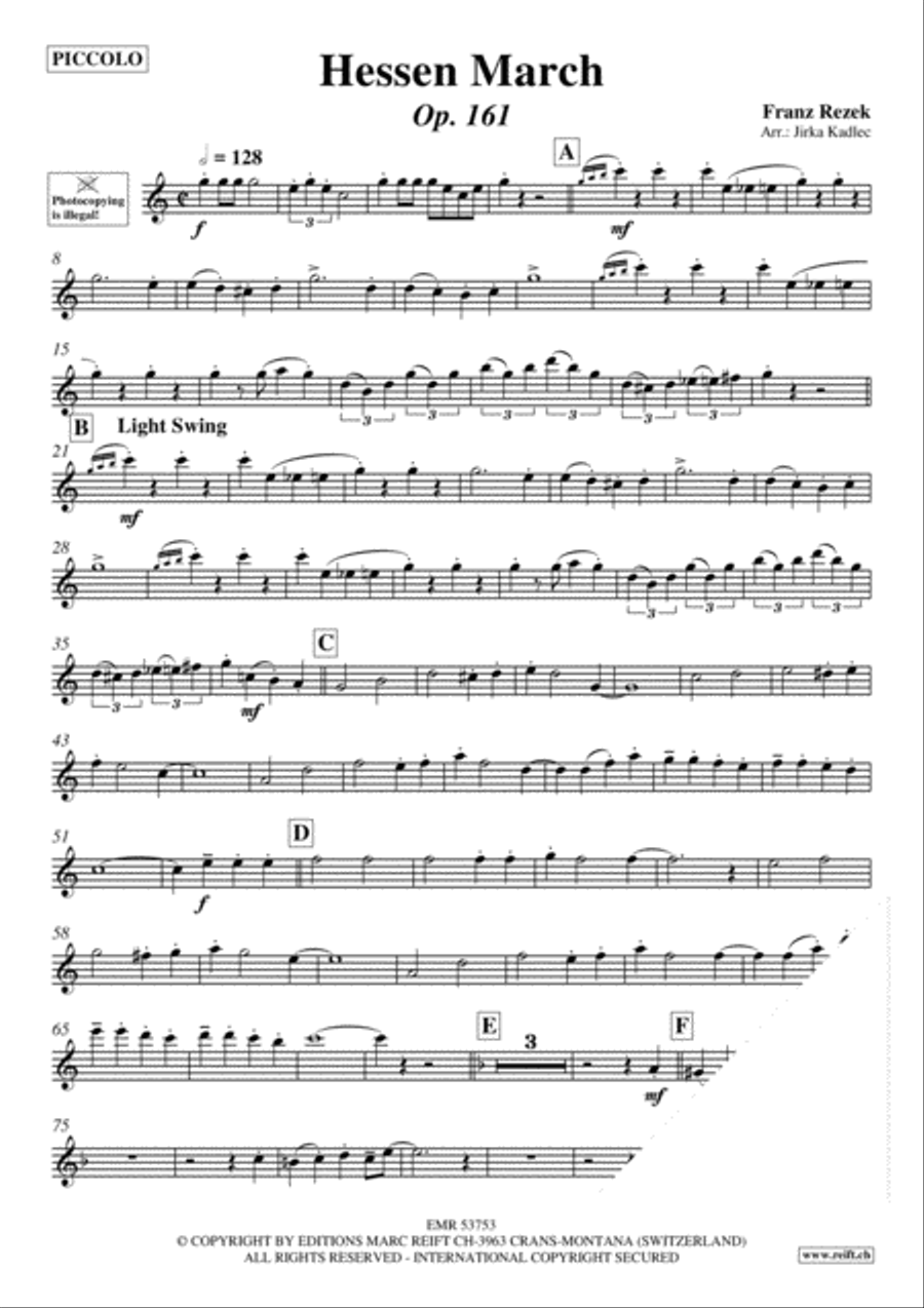 Hessen March Piccolo scores gallery preview page 3