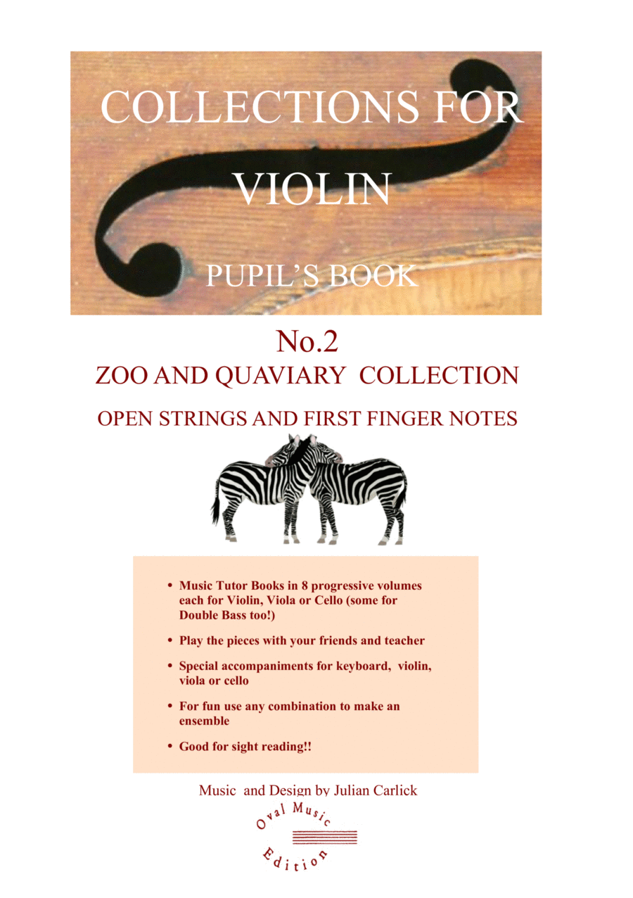 PUPIL BOOK Vol 2 Zoo and Quaviary Collections for Violin