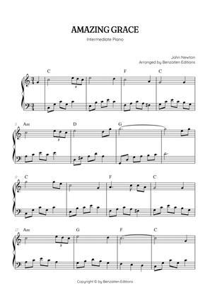 Amazing Grace • Intermediate piano sheet music with chords