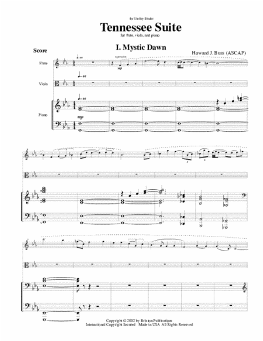 Tennessee Suite Flute scores gallery preview page 2