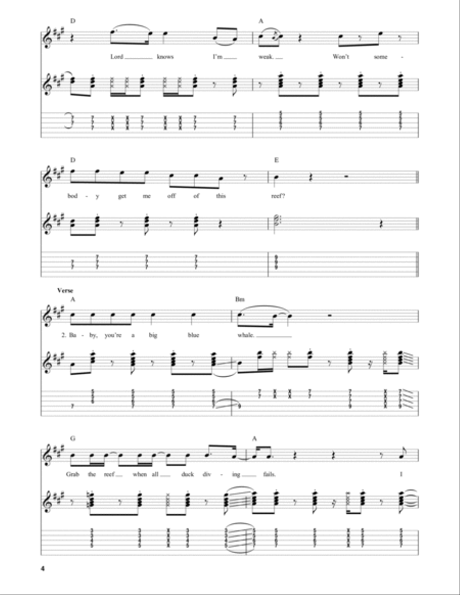 Badfish Guitar Tablature scores gallery preview page 4
