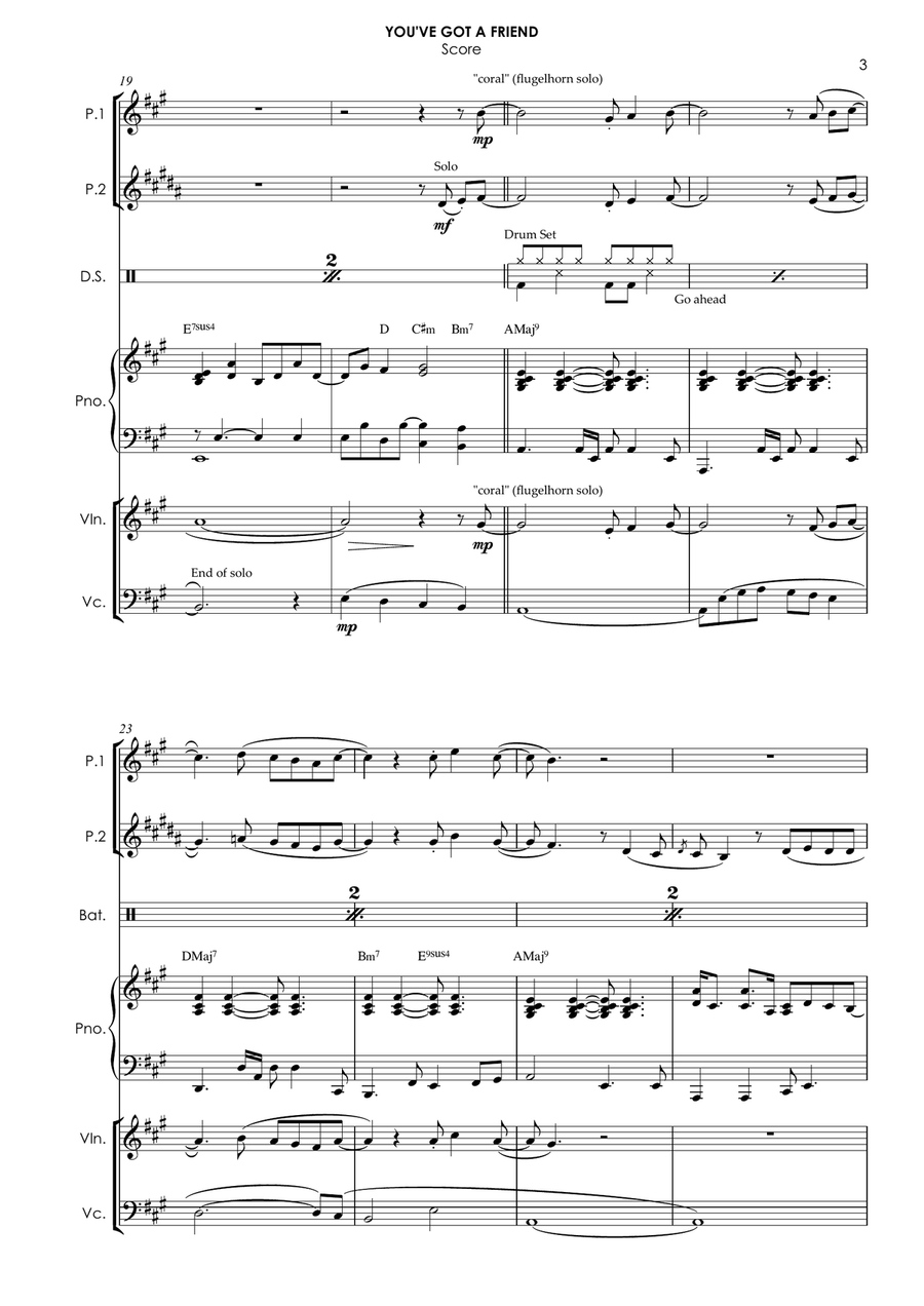 You've Got A Friend Clarinet scores gallery preview page 6