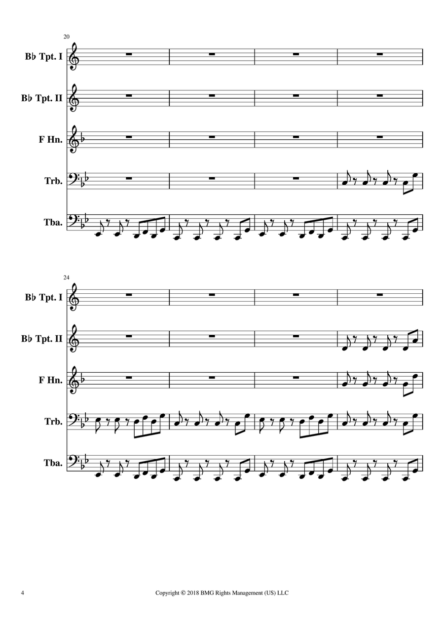 I Like To Move It Brass Ensemble scores gallery preview page 4