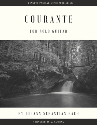 Book cover for Courante in D Minor from Partita 2 (BWV 1004) (for Solo Guitar)