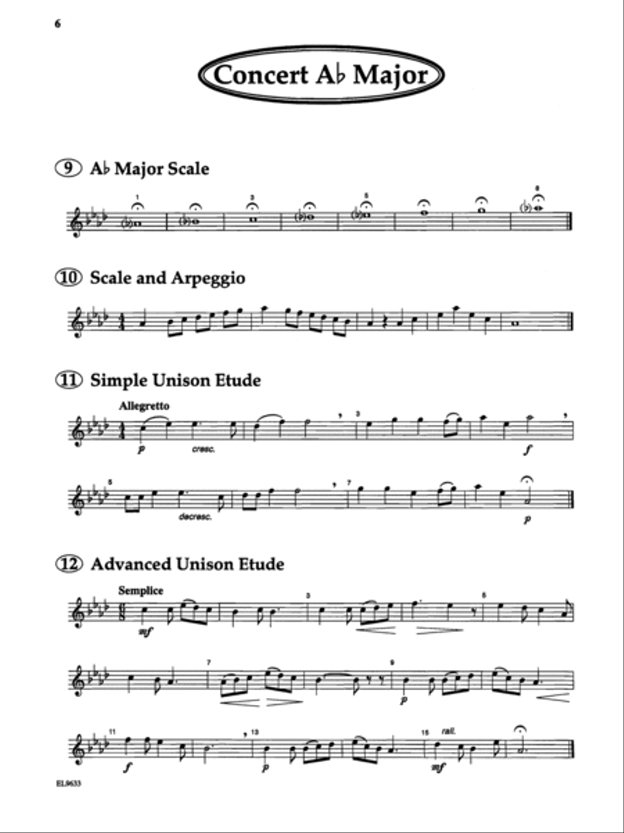 Directional Warm-Ups for Band (concert band method book - Part Book Set I: Timpani, Mallets, SD/BD Concert Band scores gallery preview page 6