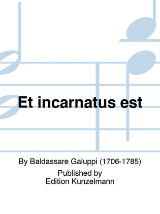 Book cover for Et incarnatus est
