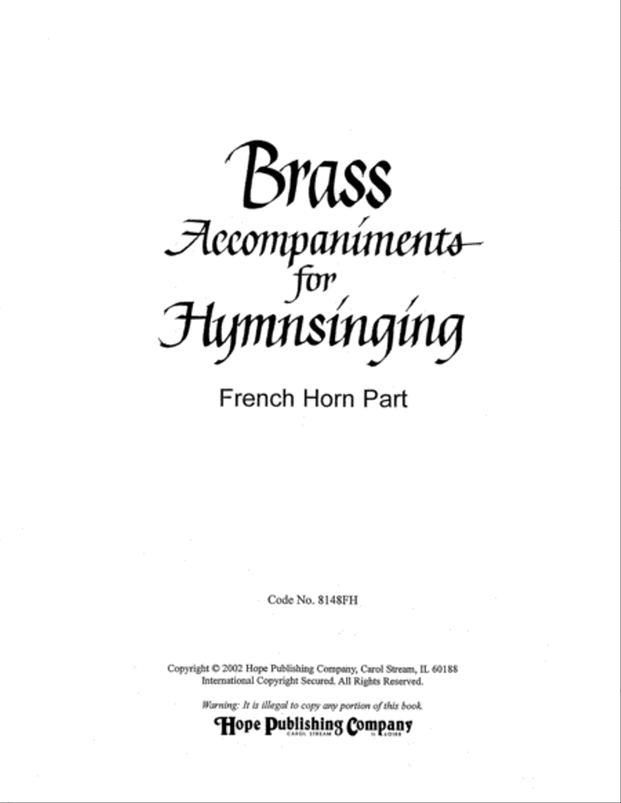 Brass Accompaniments for Hymnsinging Horn scores gallery preview page 1