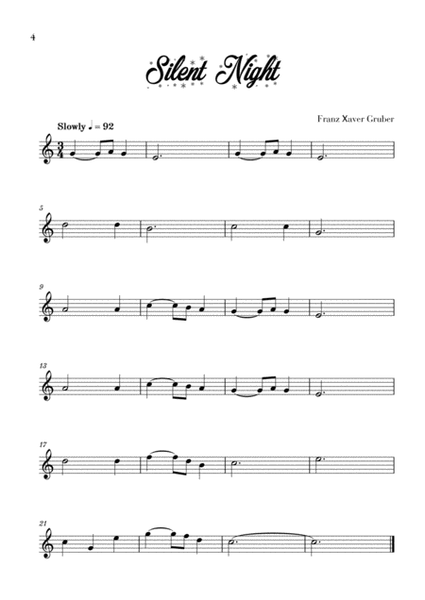 10 Easy Christmas Carols for Oboe Beginners (Music for Children) image number null