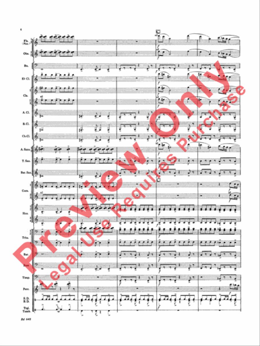 Overture Jubiloso Concert Band scores gallery preview page 7