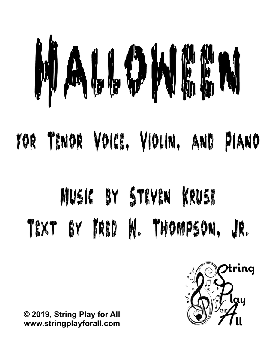 Halloween for Tenor Voice, Violin, and Piano Small Ensemble scores gallery preview page 2