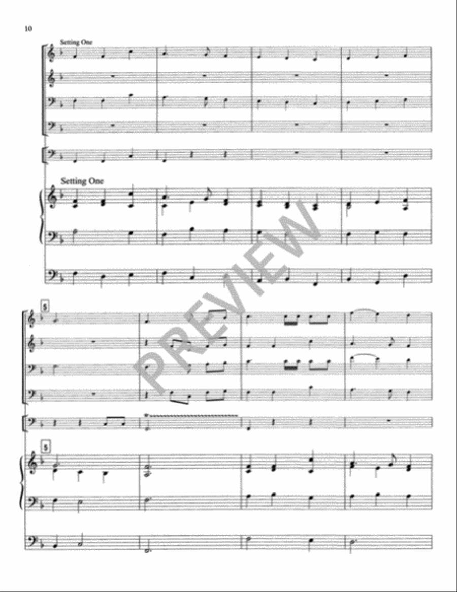 Festival Hymns for Organ, Brass, and Timpani - Volume 4, General Trombone scores gallery preview page 13