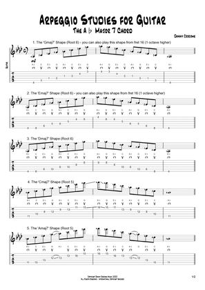 Arpeggio Studies for Guitar - The Ab Major 7 Chord