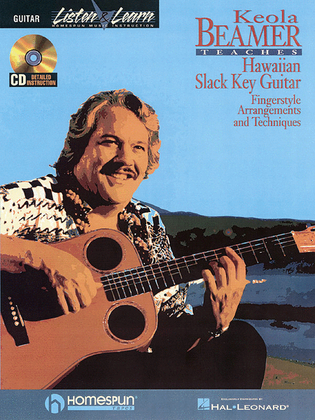 Book cover for Keola Beamer Teaches Hawaiian Slack Key Guitar