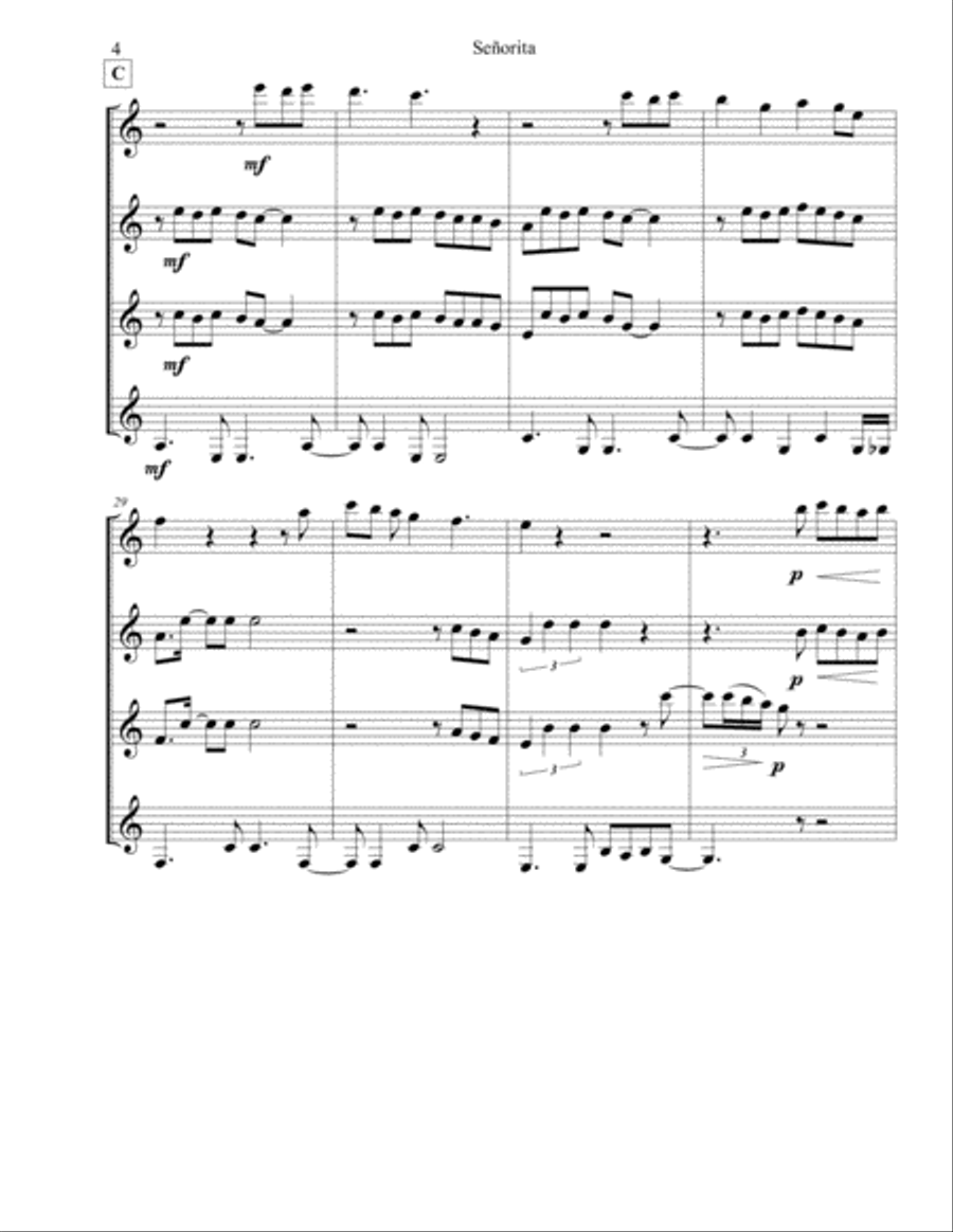 Senorita Electric Guitar scores gallery preview page 4