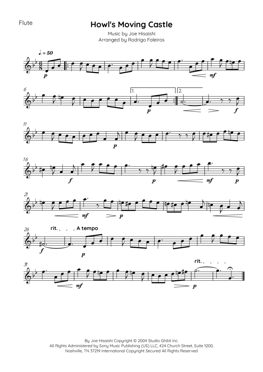 Howl's moving castle flute hotsell