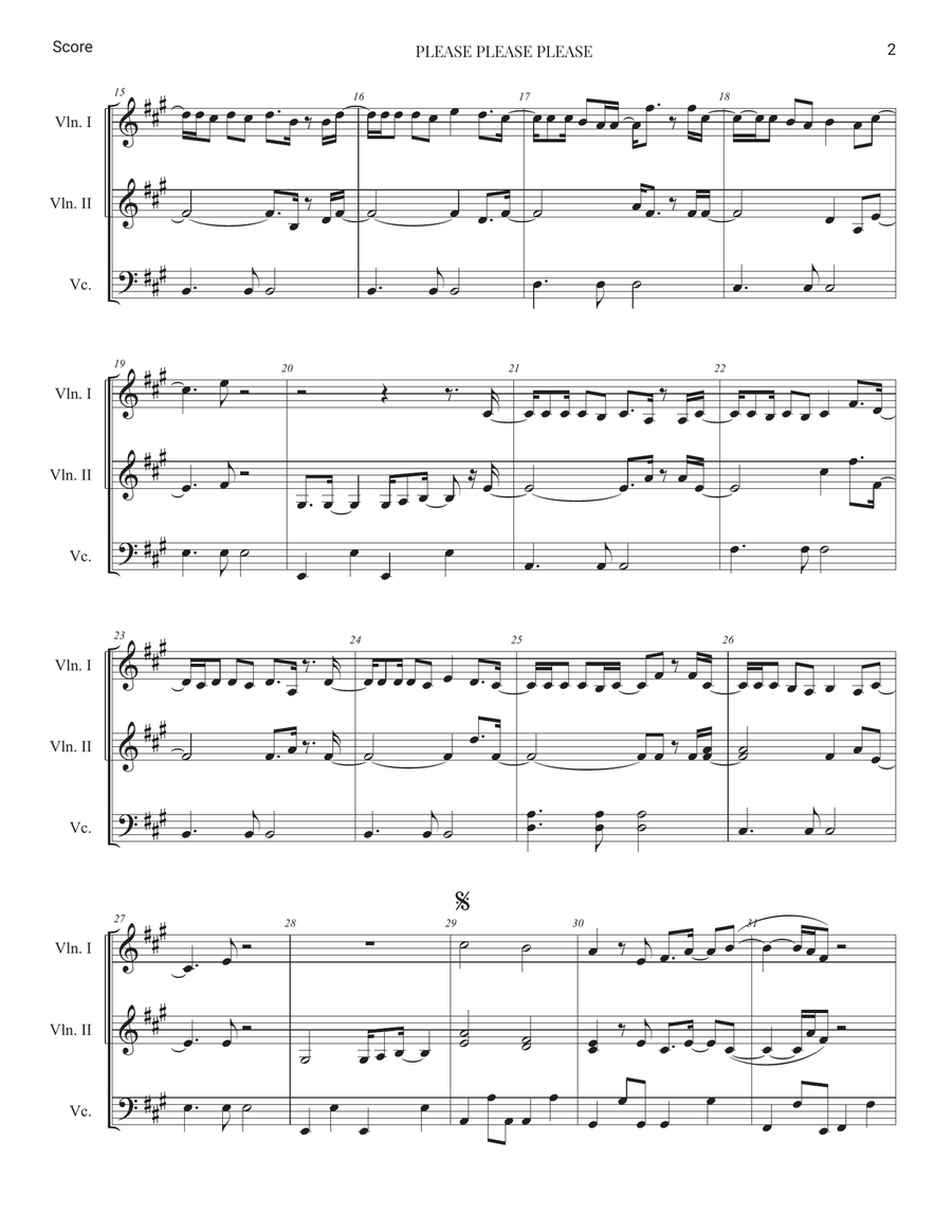 Please Please Please Please Please Please String Trio scores gallery preview page 2