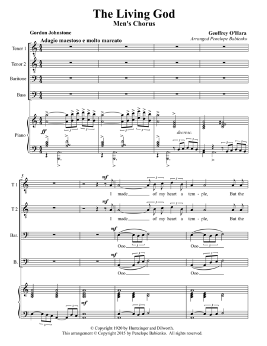 The Living God TTBB scores gallery preview page 2