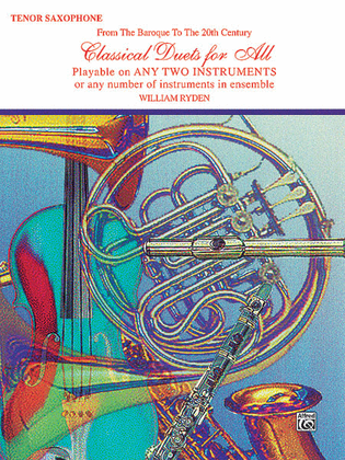 Book cover for Classical Duets For All (Tenor Saxophone)