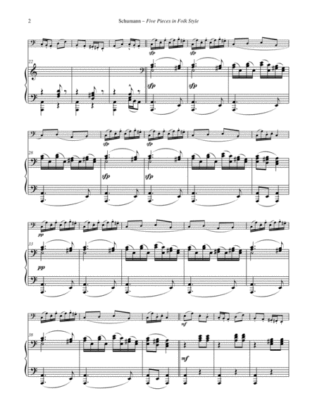 Five Pieces in Folk Style, Opus 102 for solo Tuba or Bass Trombone and Piano