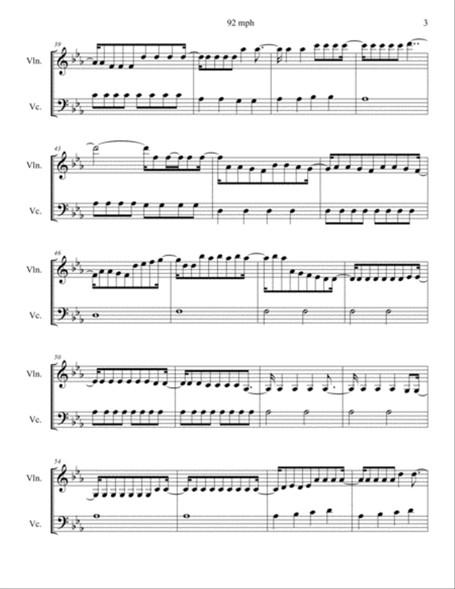 92 mph 92 mph Small Ensemble scores gallery preview page 3