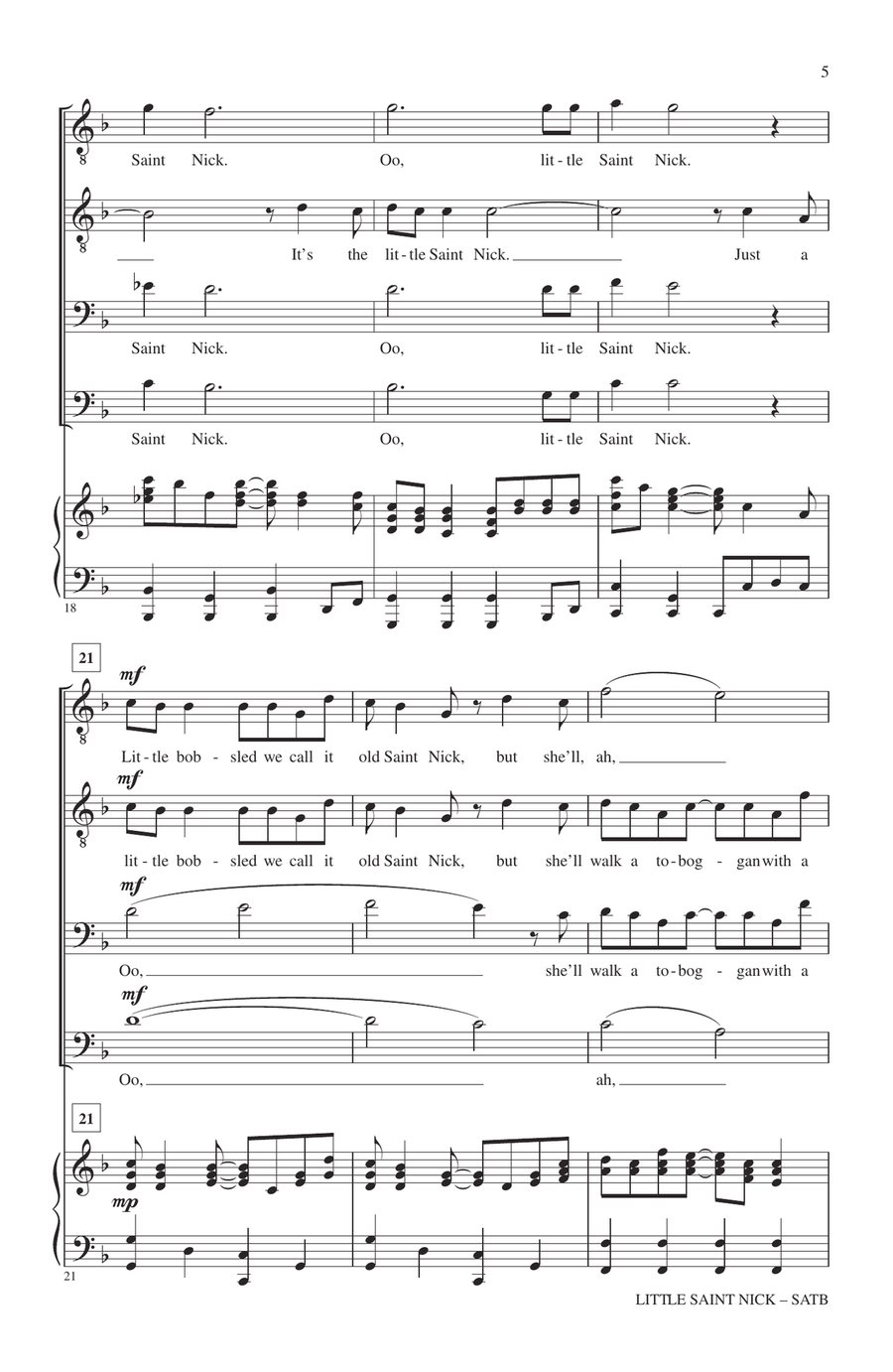 Little Saint Nick TTBB scores gallery preview page 4