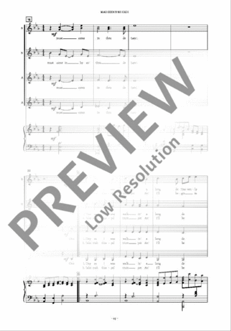 Mah God is so High SSAA scores gallery preview page 4