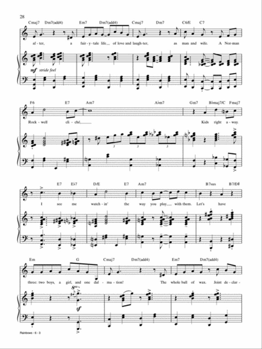 Rainbows Piano, Vocal, Guitar scores gallery preview page 3