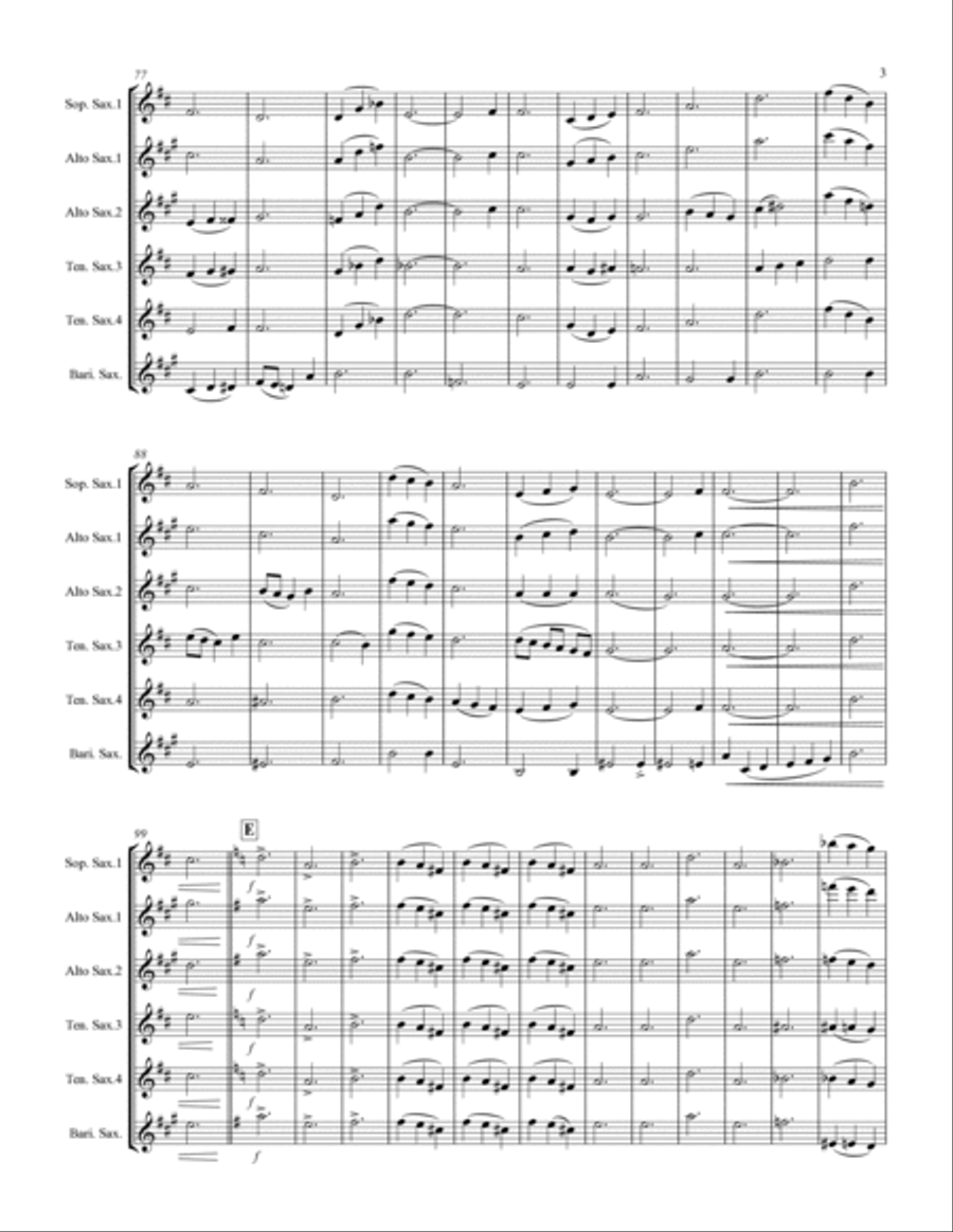 Lift Every Voice and Sing (for Saxophone Quintet SATTB or AATTB) Saxophone Quintet scores gallery preview page 4